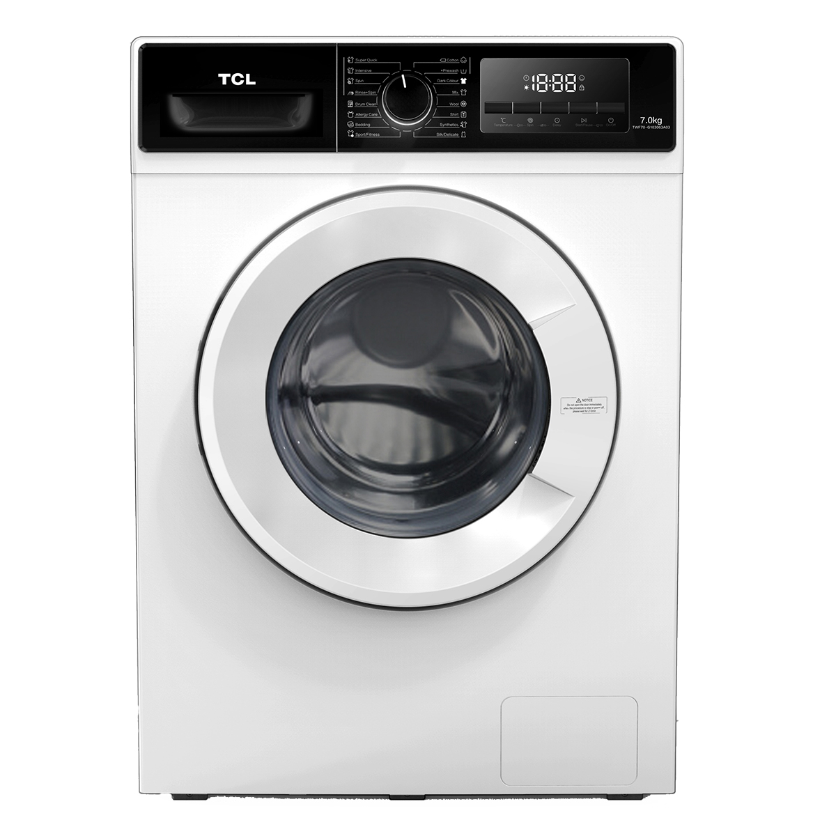تصویر  ماشین لباسشویی تی سی ال مدل G72-BW/BS ظرفیت 7 کیلوگرم